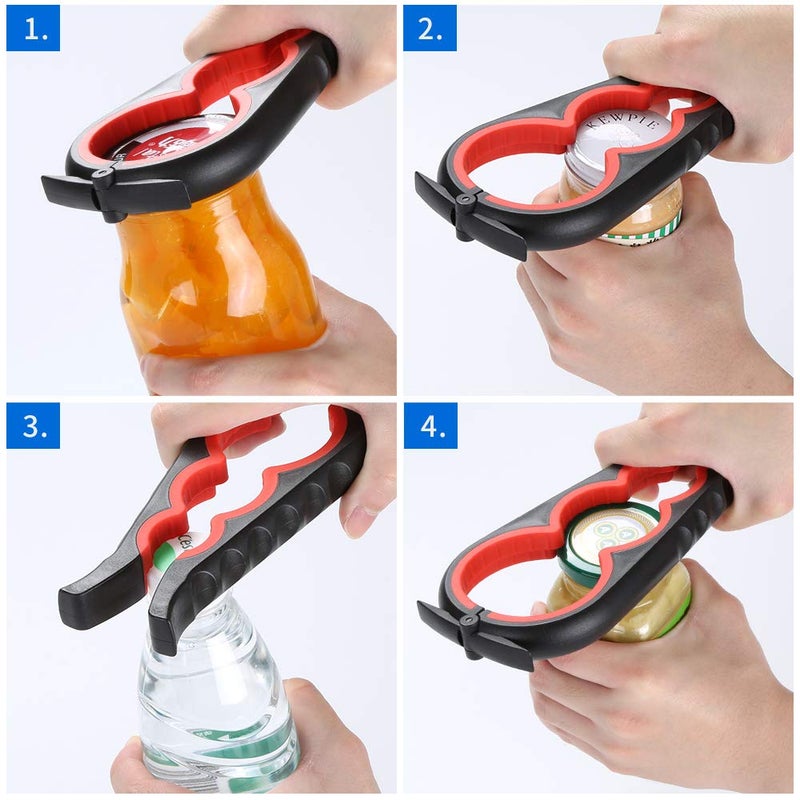 Otstar Jar Opener Bottle Opener and Ring Pull Can opener for Seniors  Arthritis Hands and Anyone with Low Strength  Arthritis Jar Openers Get Lids Off Easily - Image 2